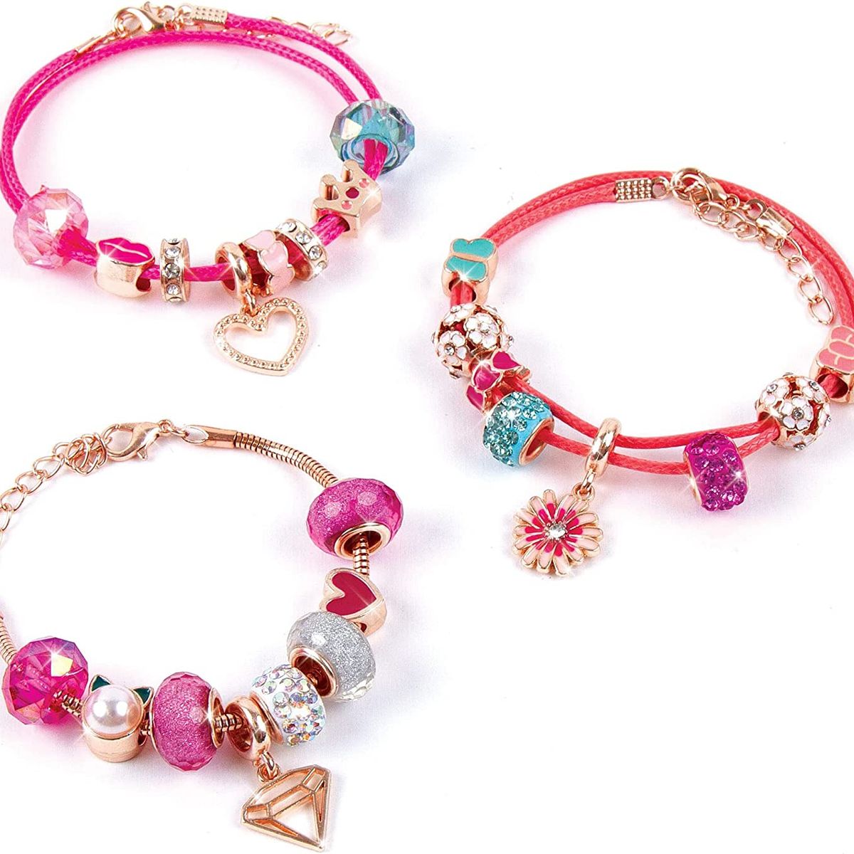MAKE IT REAL - Set Joyas Rosa Princesa Pulseras Juguete Niñas Make It Real