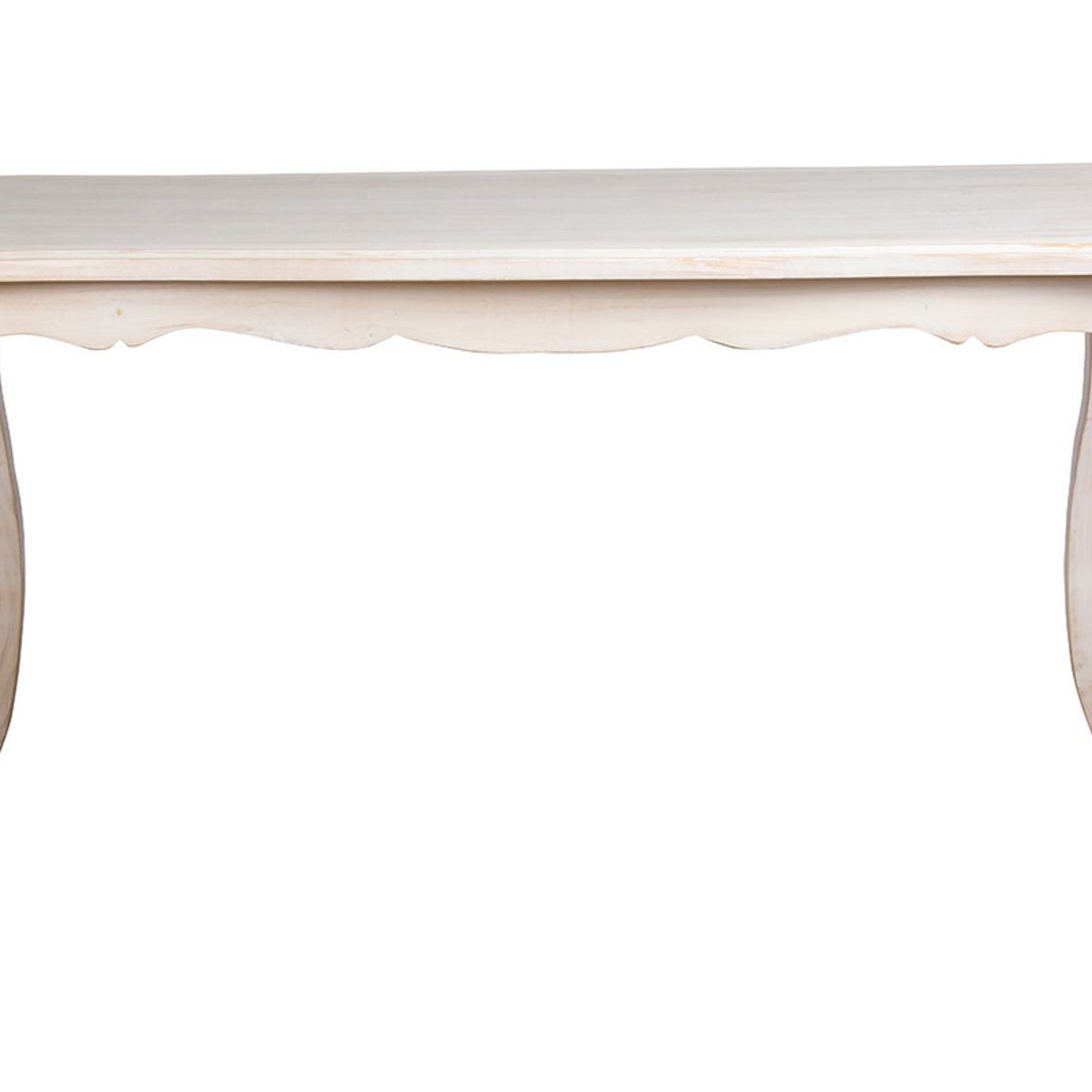 MUEBLES NATIVA - Mesa normando 90x160  Blanco envejecido