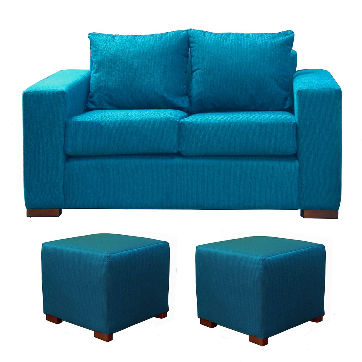 DKORA - Living  City sofa 2 cuerpos + 2 Puff Calipso