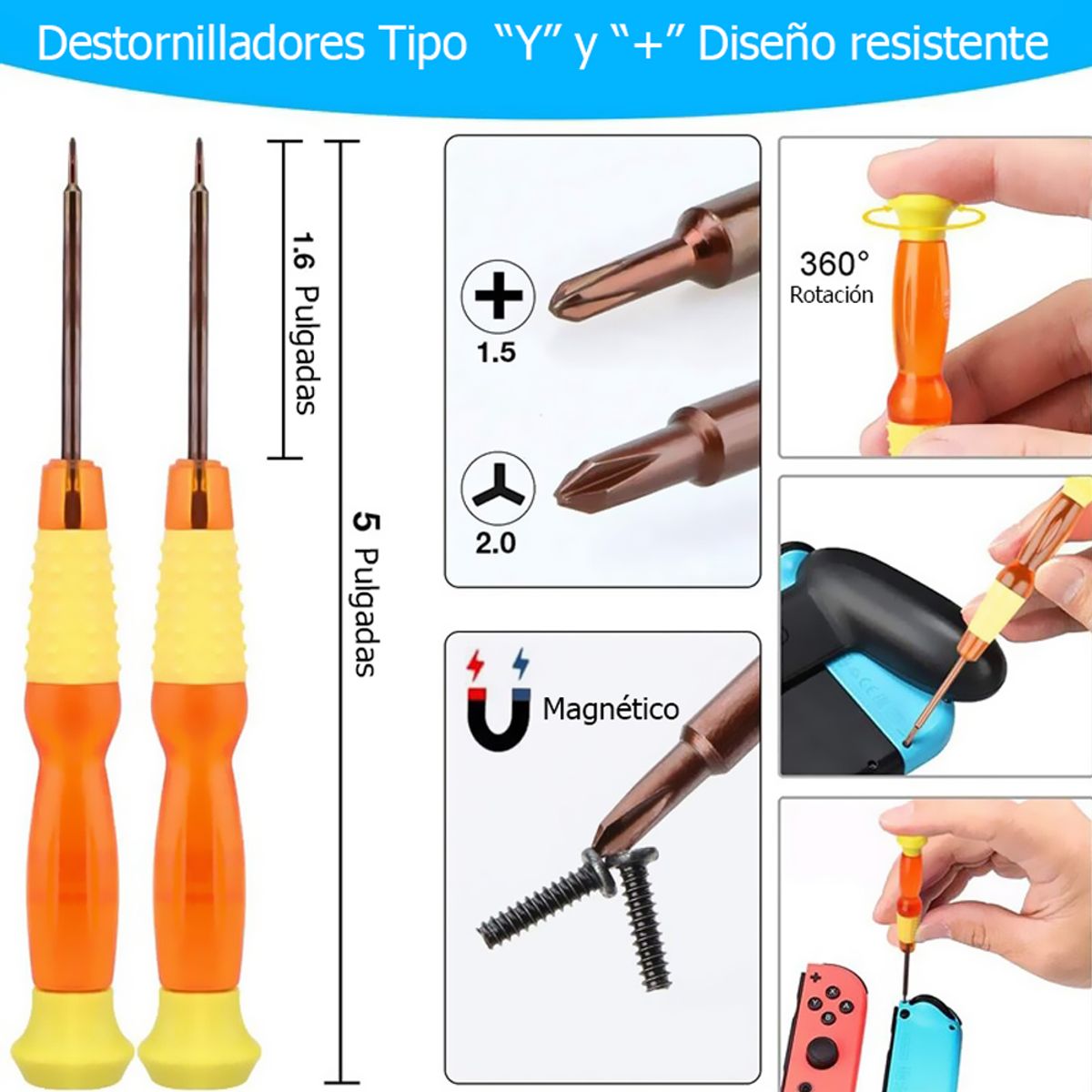 GENERICO - Kit Destornillador Nintendo Switch 25 En 1 Repuesto…