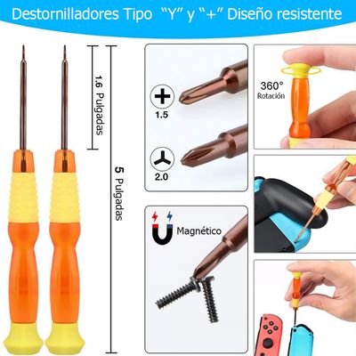 Imagen 2 del producto Kit Destornillador Nintendo Switch 25 En 1 Repuesto…