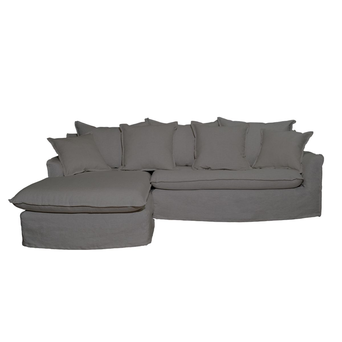 SOFAS HOME - SECCIONAL PALENA CHENILLE GRIS PIEDRA 3C