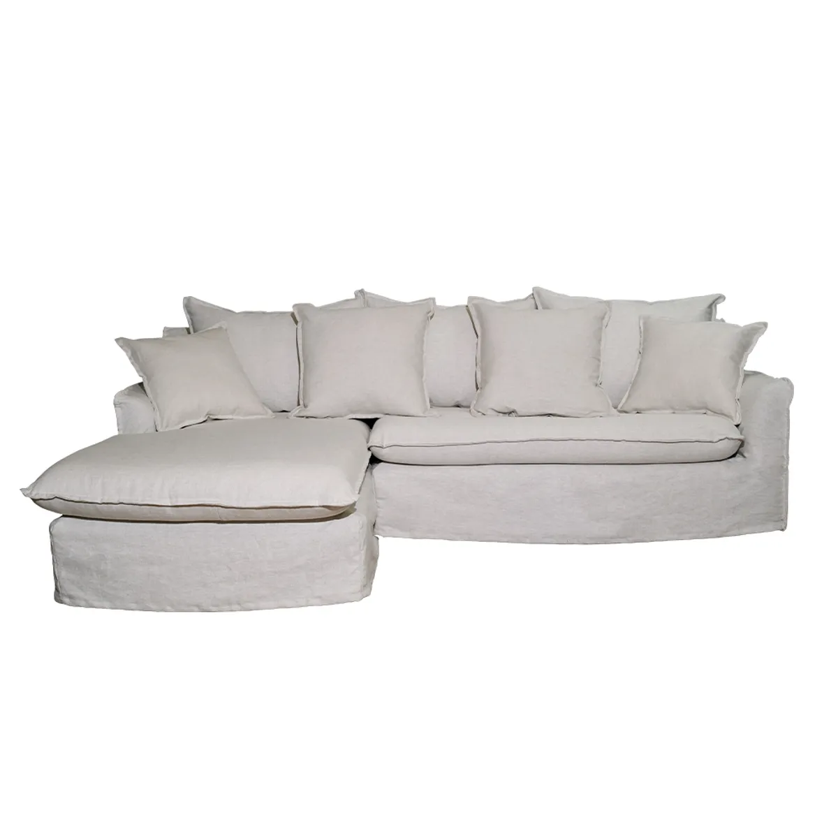 SOFAS HOME - SECCIONAL PALENA CHENILLE HUESO 3C