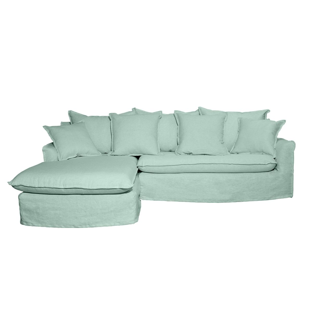 SOFAS HOME - SECCIONAL PALENA LINO AGUA 3C