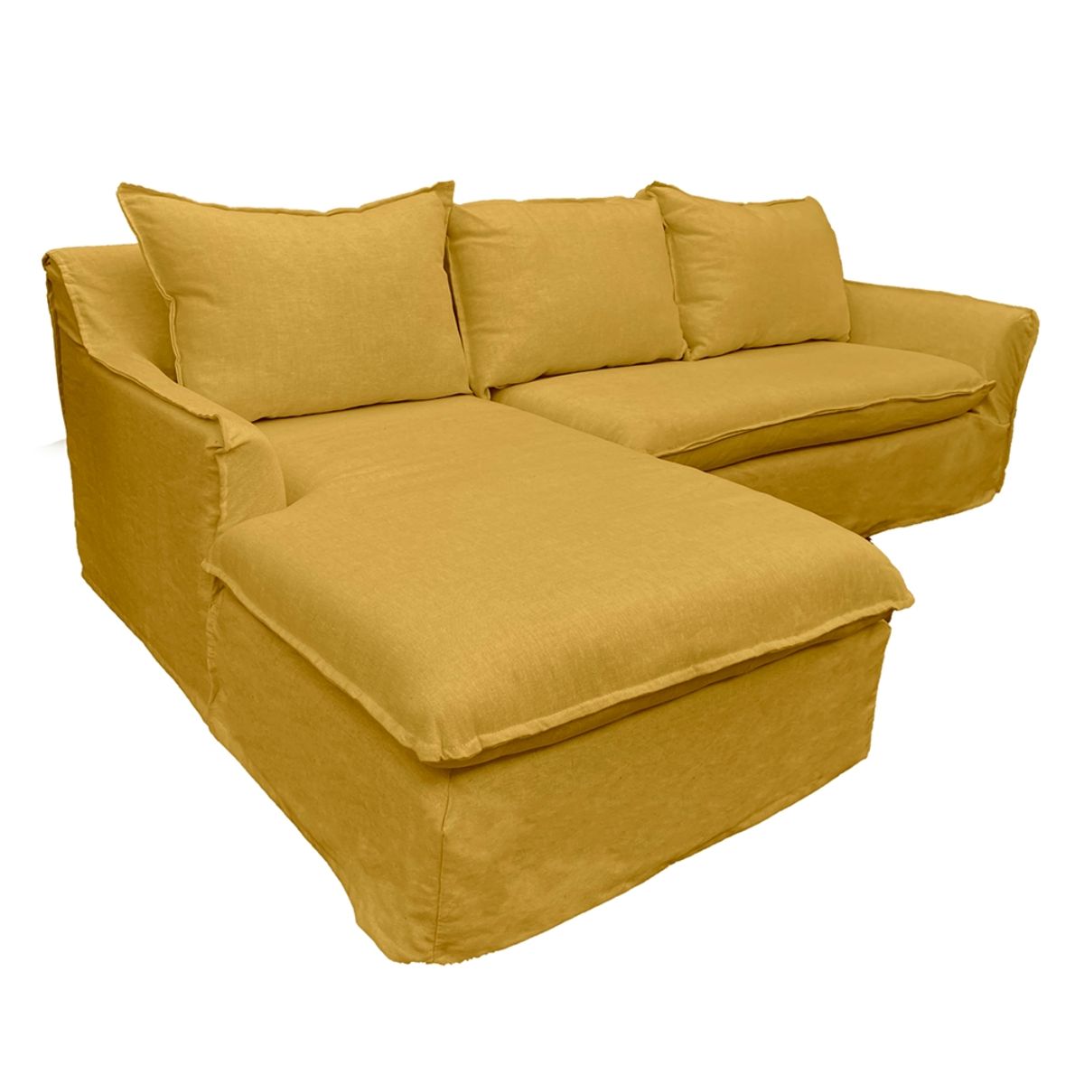 SOFAS HOME - SECCIONAL QUEULE CHENILLE AZAFRAN 3C
