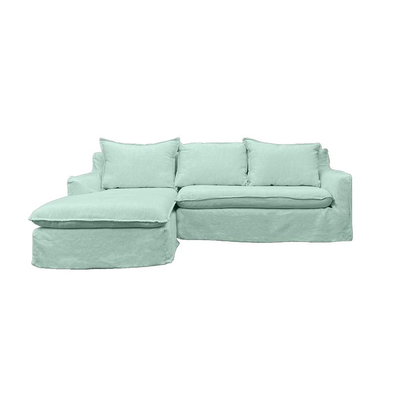 SOFAS HOME - SECCIONAL QUEULE LINO AGUA 3C