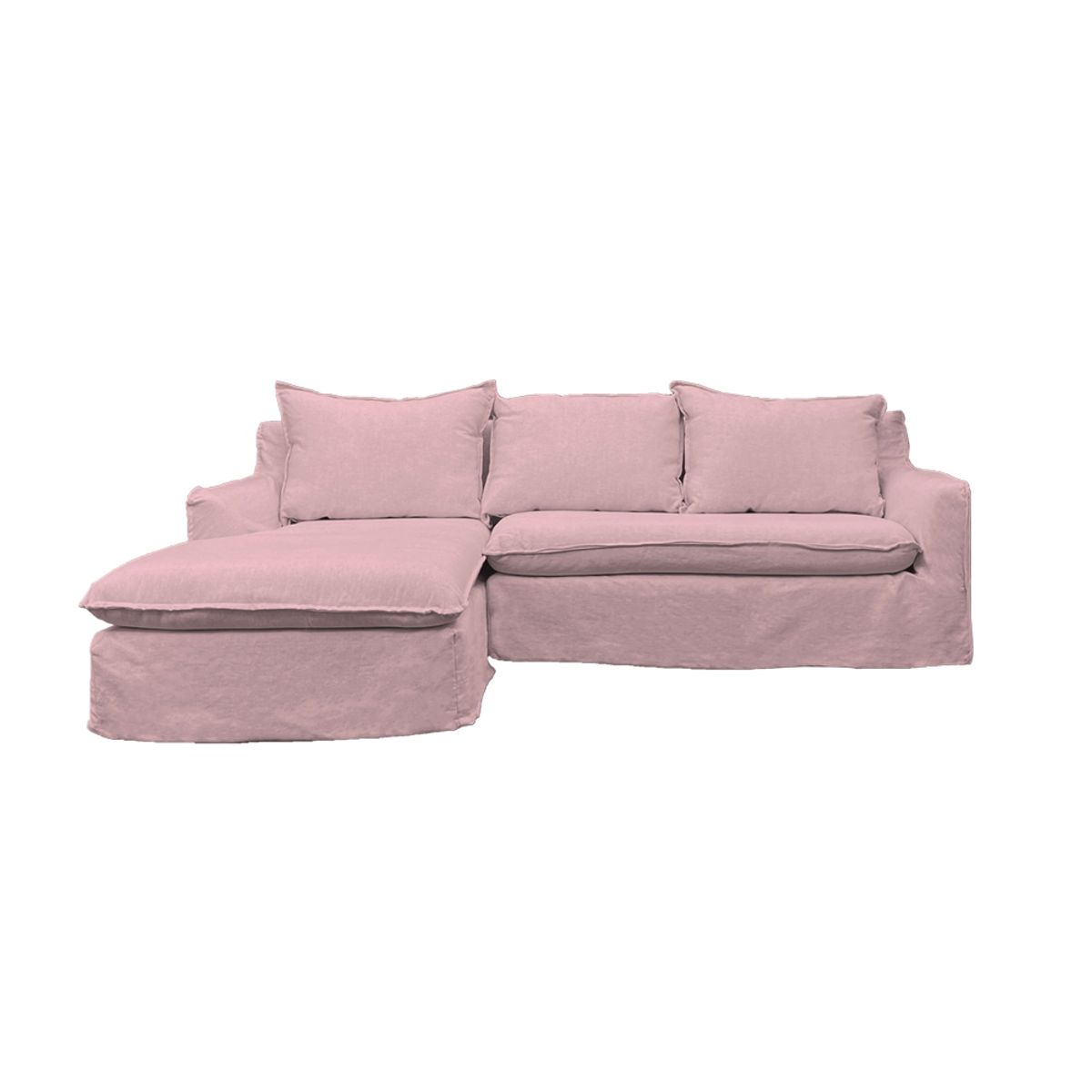 SOFAS HOME - SECCIONAL QUEULE LINO PALO ROSA 3C