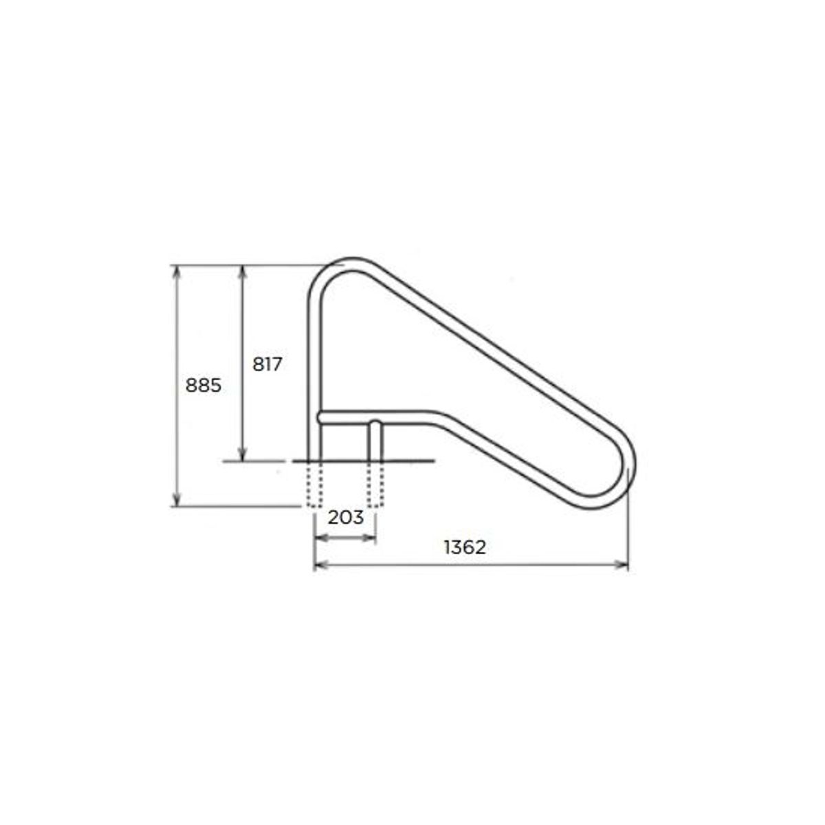 PISCINERIA - BARANDA DE PISCINA A EMPOTRAR ACERO INOXIDABLE 136m
