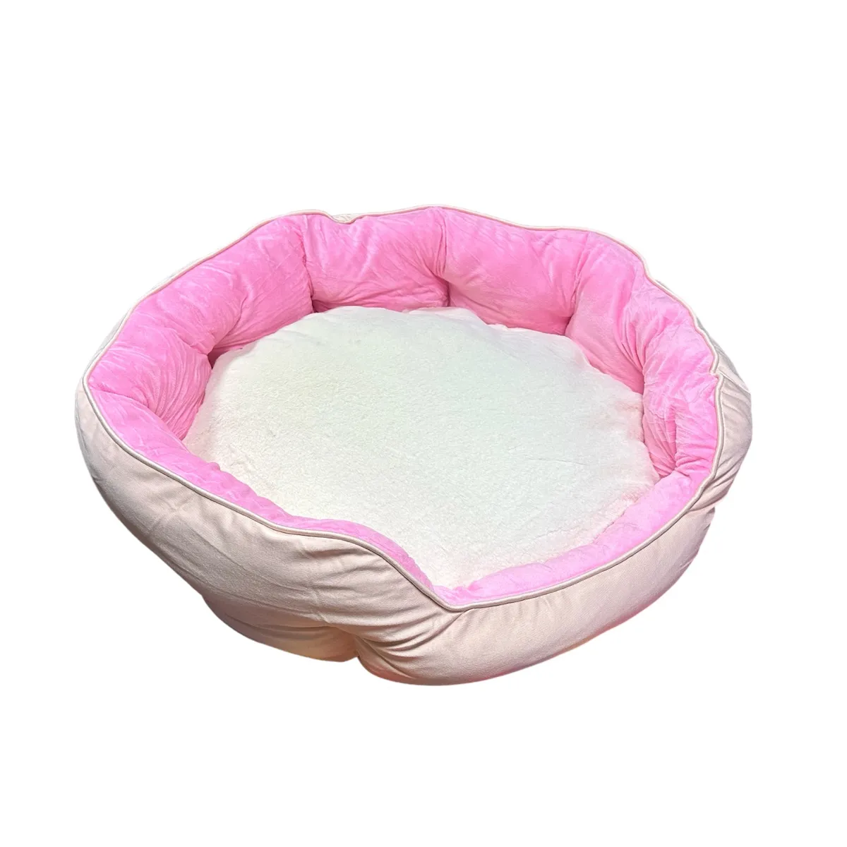 CRUSEC - Cama Cojín 70 Cm Mascotas Acolchada Para Perro Y Gato - Rosa