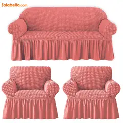GENERICO - Forro de sillones set completo original Turco Rosado