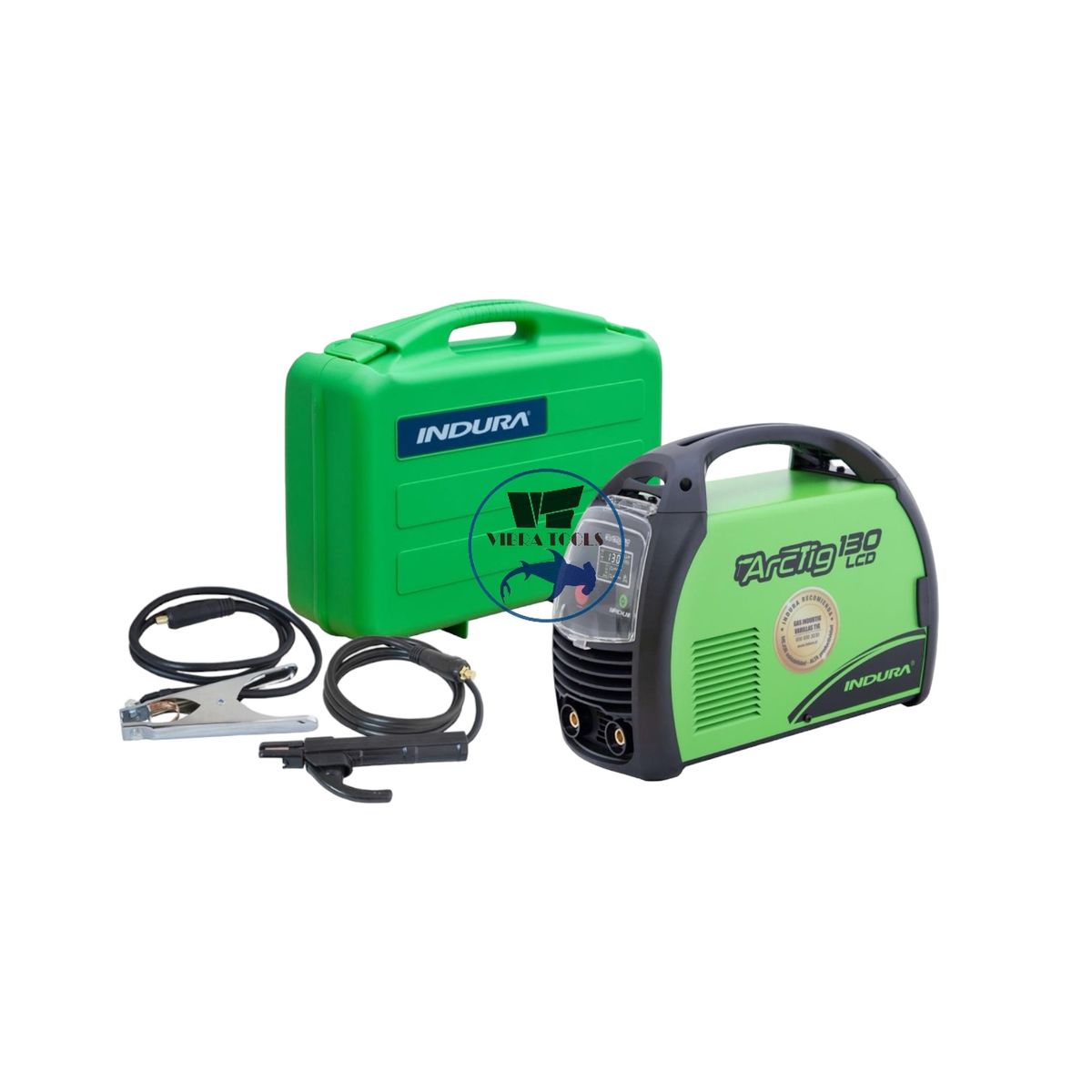 INDURA - Soldadora Indura Arctig 130 A Lcd + Maleta + Cables