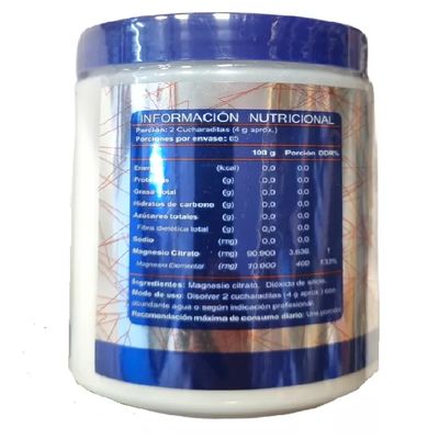 Imagen 2 del producto Citrato De Magnesio Puro Polvo 270 Grs