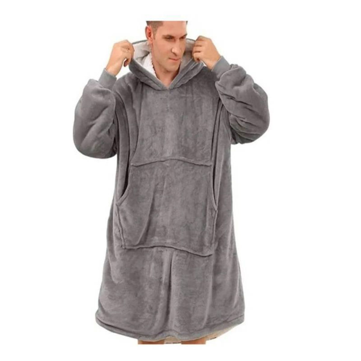 EVERSO - Manta Polar Bata Frazada Polerones Felpa Con Capucha Chiporro Hombre