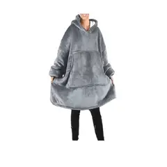 EVERSO - Manta Polar Bata Frazada Polerones Felpa Con Capucha Chiporro Hombre