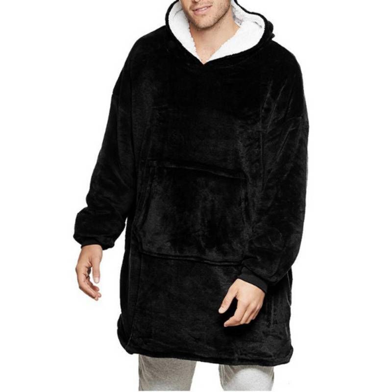 EVERSO - Manta Polar Bata Frazada Polerones Felpa Con Capucha Chiporro Hombre