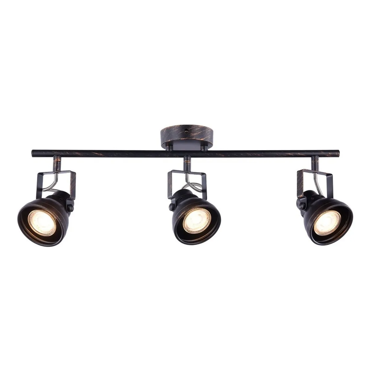 BP - Foco Sobrepuesto Cazo 3 Luces Pátina Negro BP