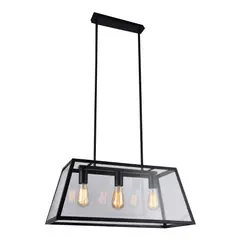 BP - Lámpara Colgante Vanko 3 Luces Negro