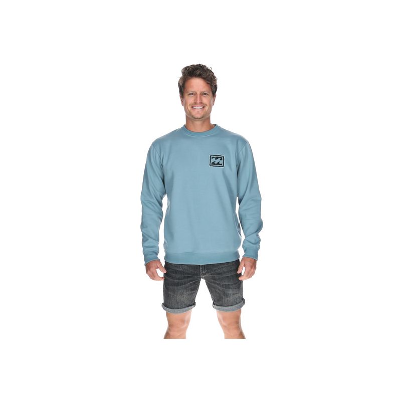 BILLABONG - Polerón Hombre Crayon Wave Crew Celeste BILLABONG