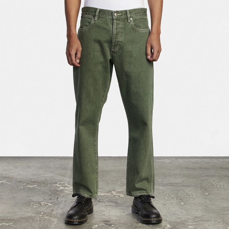 RVCA - Jeans Hombre New Dawn Denim M Pa Verde RVCA