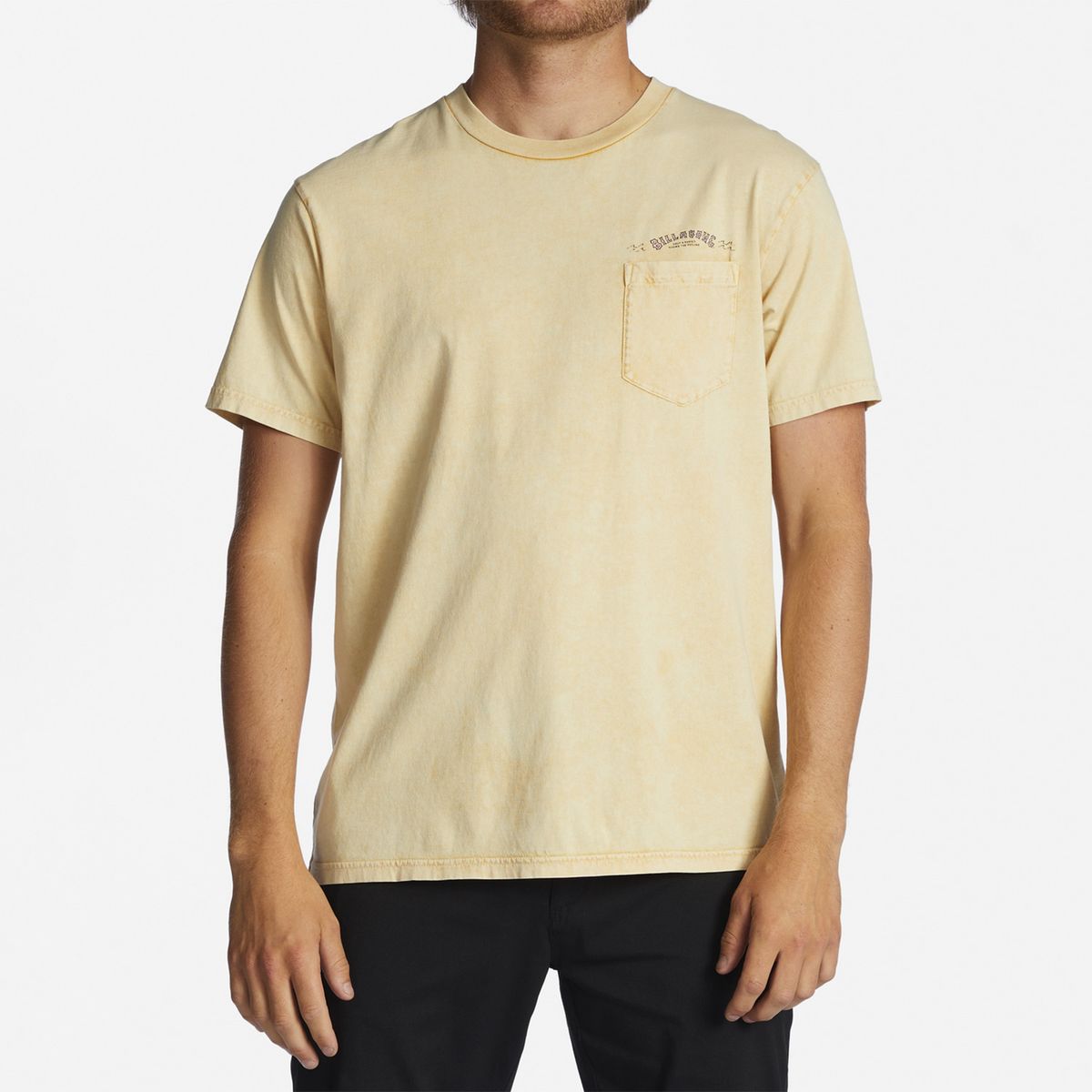 BILLABONG - Polera M/C Hombre Pocket Wash M Amarillo BILLABONG