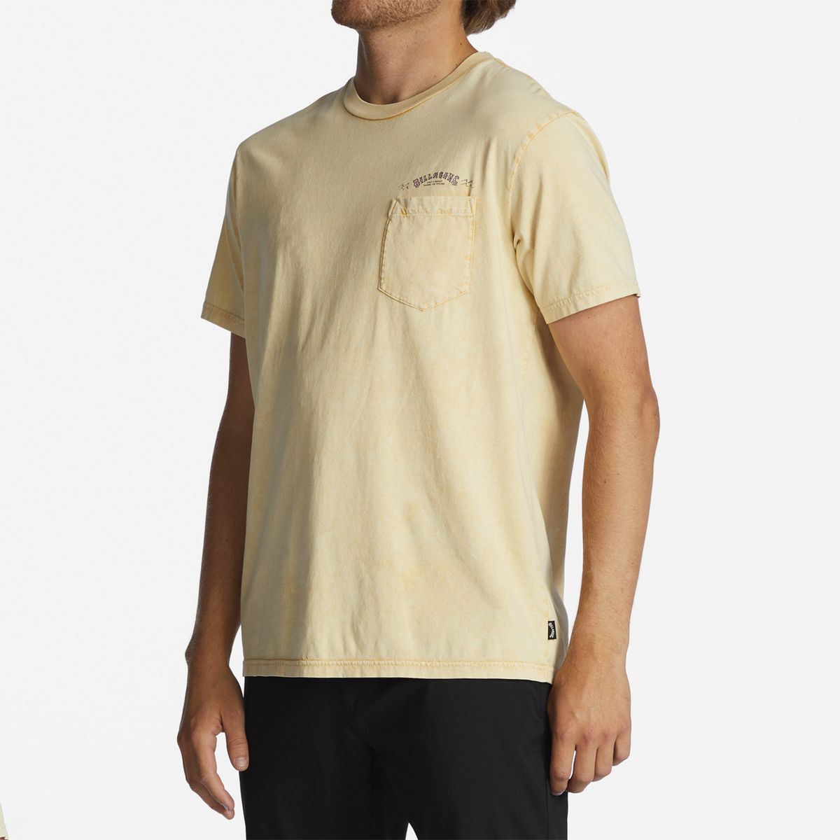 BILLABONG - Polera M/C Hombre Pocket Wash M Amarillo BILLABONG