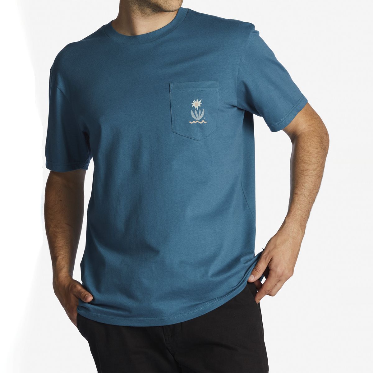 BILLABONG - Polera M/C Hombre Troppo M Azul BILLABONG
