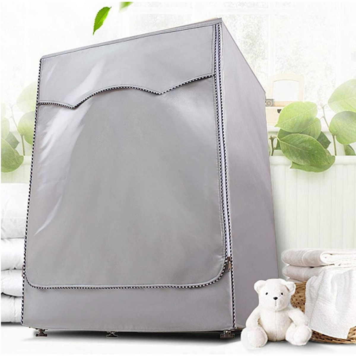 IMPORTCLICK - Funda Cobertor Impermeable Lavadora Secadora Frontal - Gris