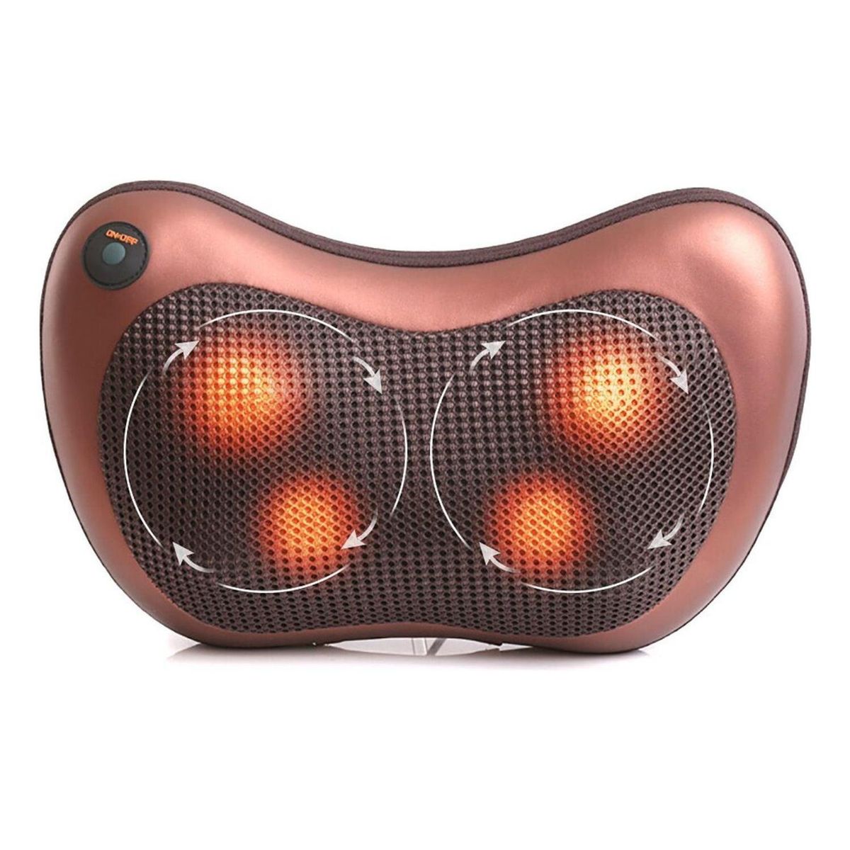 IMPORTCLICK - Masajeador Almohada Cojín Eléctrico Lumbar Cuello Piernas - Café