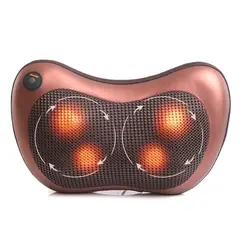 IMPORTCLICK - Masajeador Almohada Cojín Eléctrico Lumbar Cuello Piernas - Café