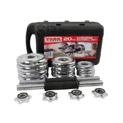 SDFIT - Mancuernas Cromadas York Maletín Set 20KG…