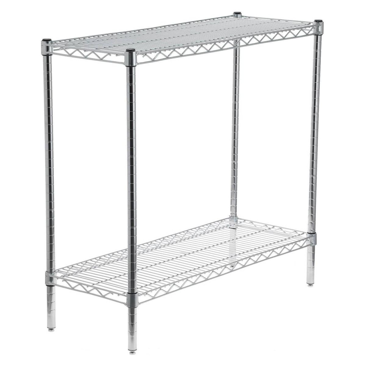 AUTORODEC - Estante Acero Cromado 36X91X84 Cm 2 Repisas