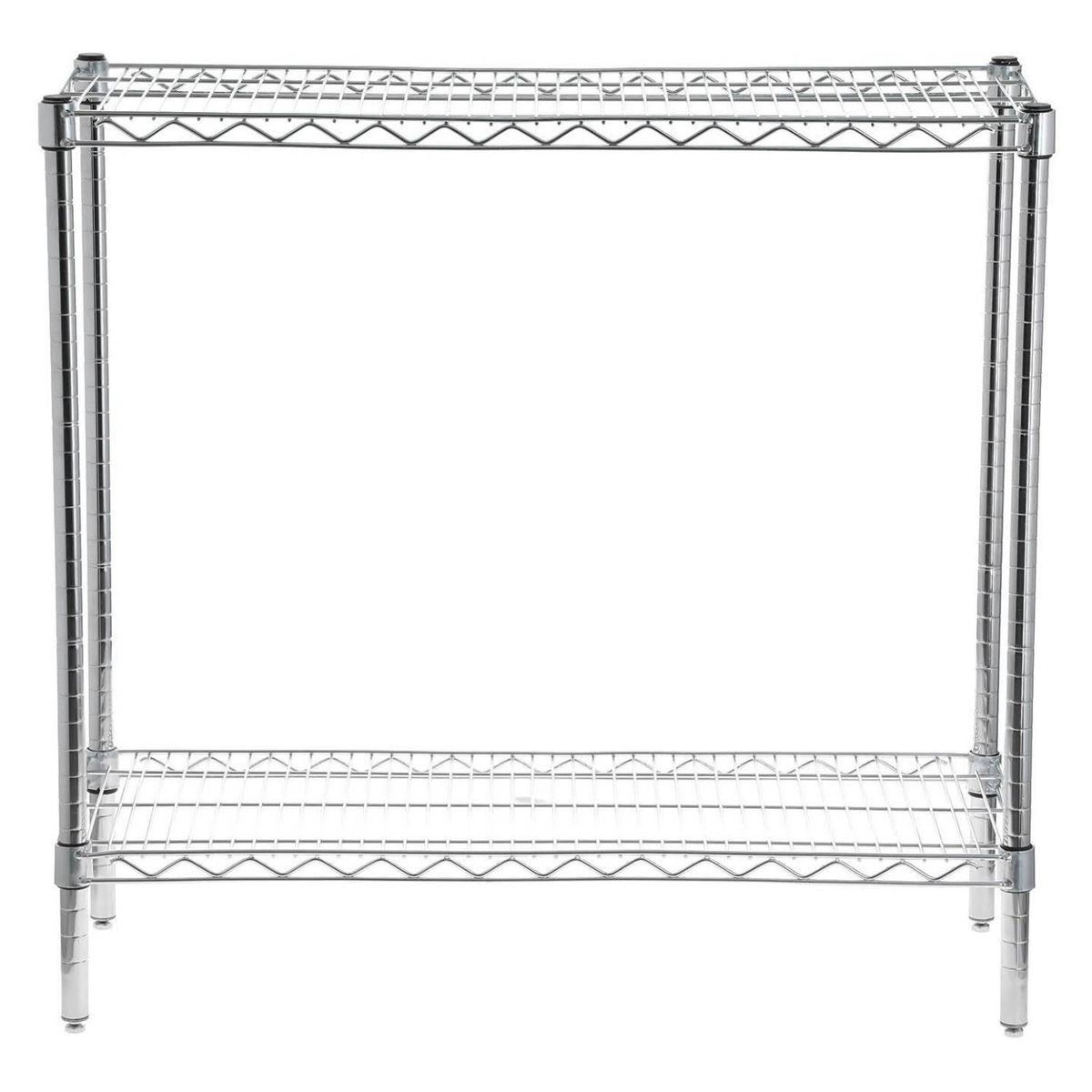 AUTORODEC - Estante Acero Cromado 36X91X84 Cm 2 Repisas