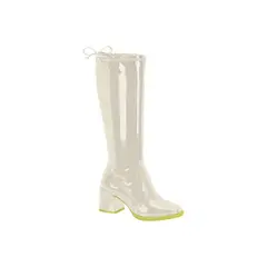 MOLECA - Bota Mujer Efecto Charol Crema