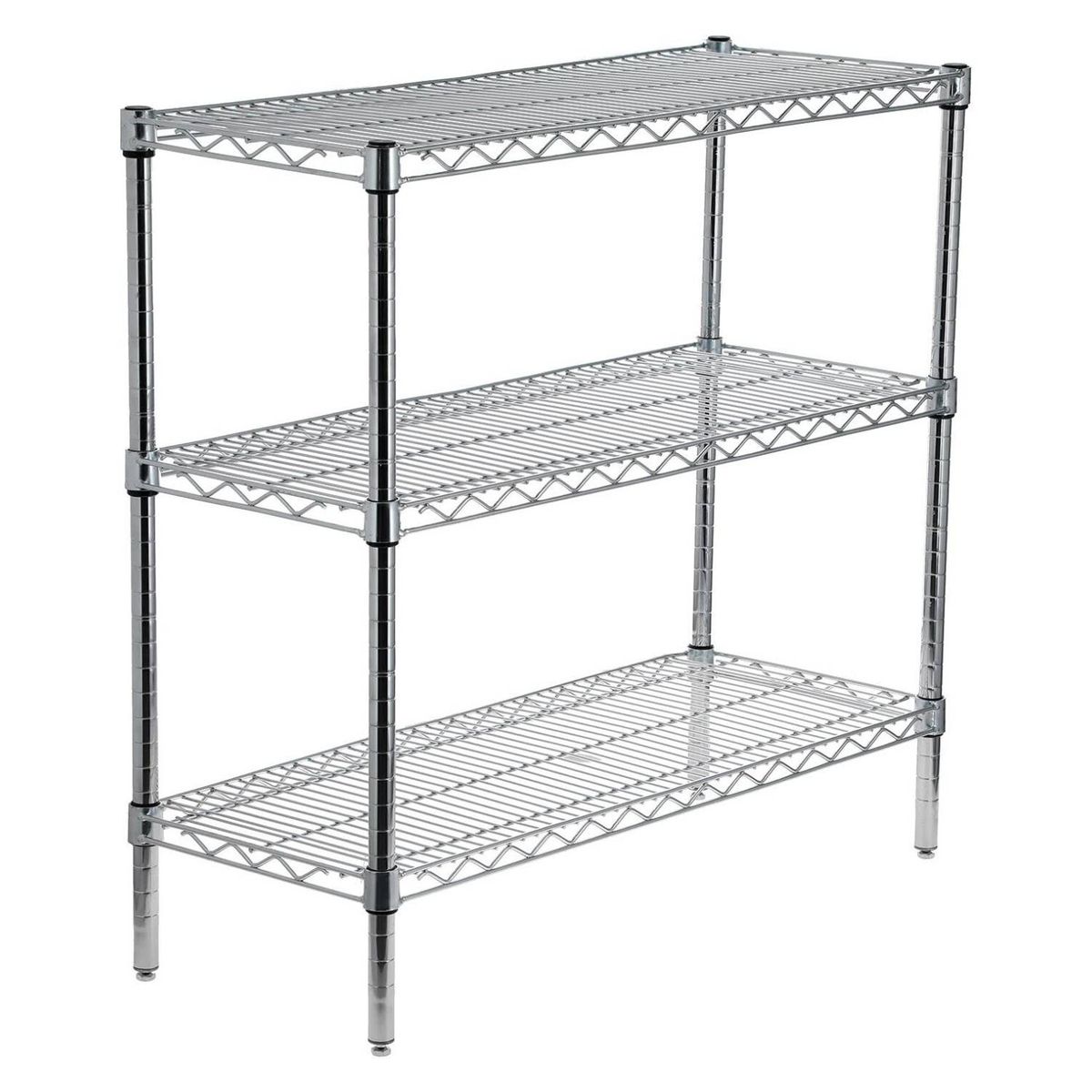 AUTORODEC - Estante Acero Cromado 36X91X84 Cm 3 Repisas