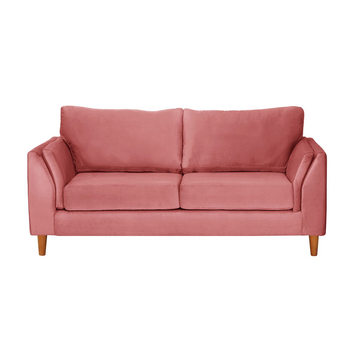 LATAM HOME - Sofá Milan 2C Tela Felpa Palo Rosa Con Asiento de Resortes Pocket