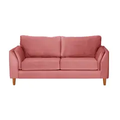 LATAM HOME - Sofá Milan 2C Tela Felpa Palo Rosa Con Asiento de Resortes Pocket