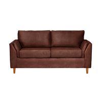 Sofá Milan 2C Cuero Kentucky Cafe Moro Con Asiento de Resortes Pocket