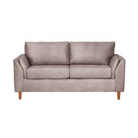 Sofá Milan 2C Cuero Kentucky Gris Con Asiento de Resortes Pocket