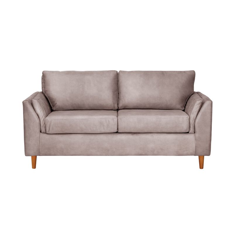 LATAM HOME - Sofá Milan 2 Cuerpos Cuero Kentucky Gris