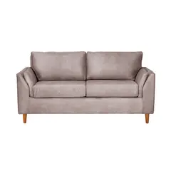 LATAM HOME - Sofá Milan 2 Cuerpos Cuero Kentucky Gris