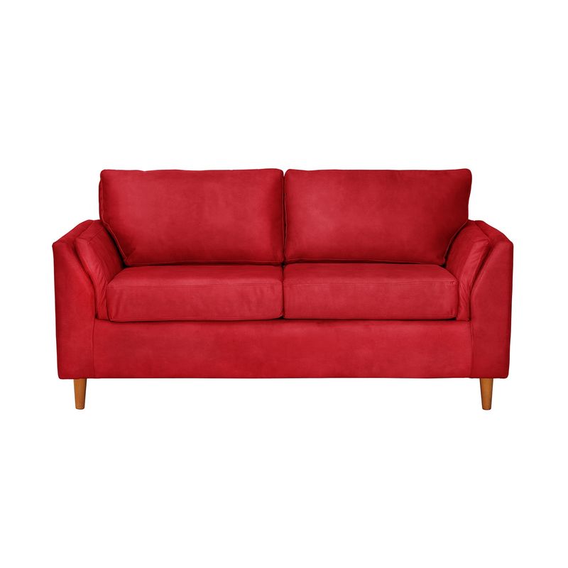 LATAM HOME - Sofá Milan 2 Cuerpos Cuero Kentucky Rojo