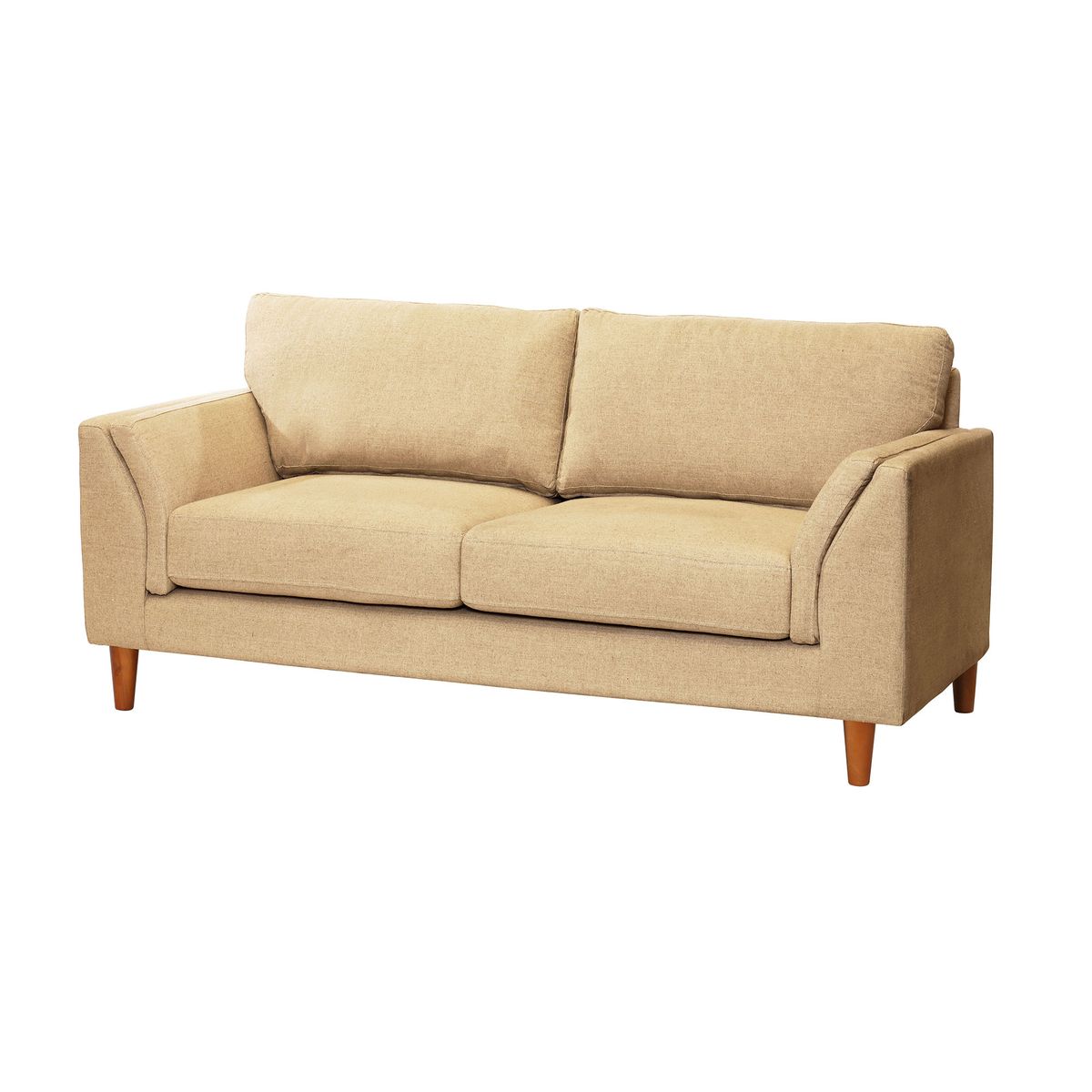 LATAM HOME - Sofá Milan 2C Lino Natural Con Asiento de Resortes Pocket