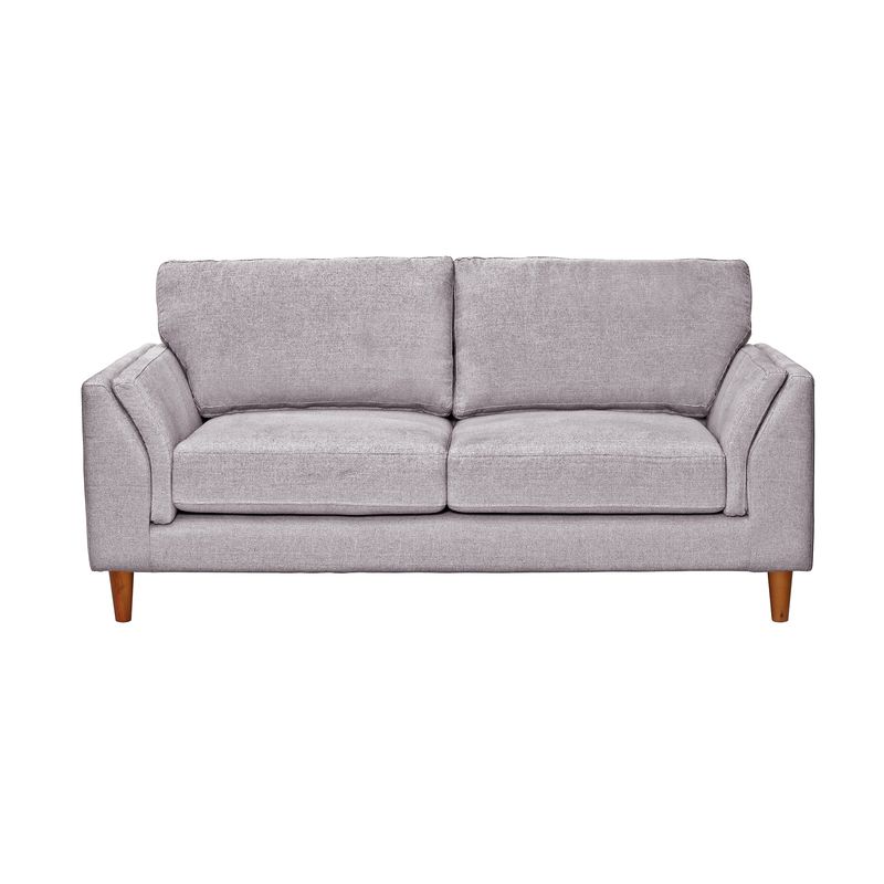 LATAM HOME - Sofá Milan 2 Cuerpos Lino Gris Claro