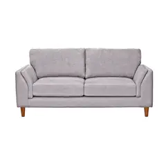 LATAM HOME - Sofá Milan 2 Cuerpos Lino Gris Claro