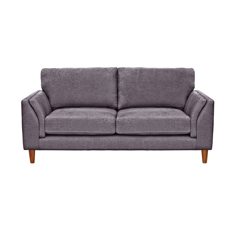 LATAM HOME - Sofá Milan 2 Cuerpos Lino Gris Oscuro