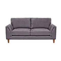 LATAM HOME - Sofá Milan 2 Cuerpos Lino Gris Oscuro