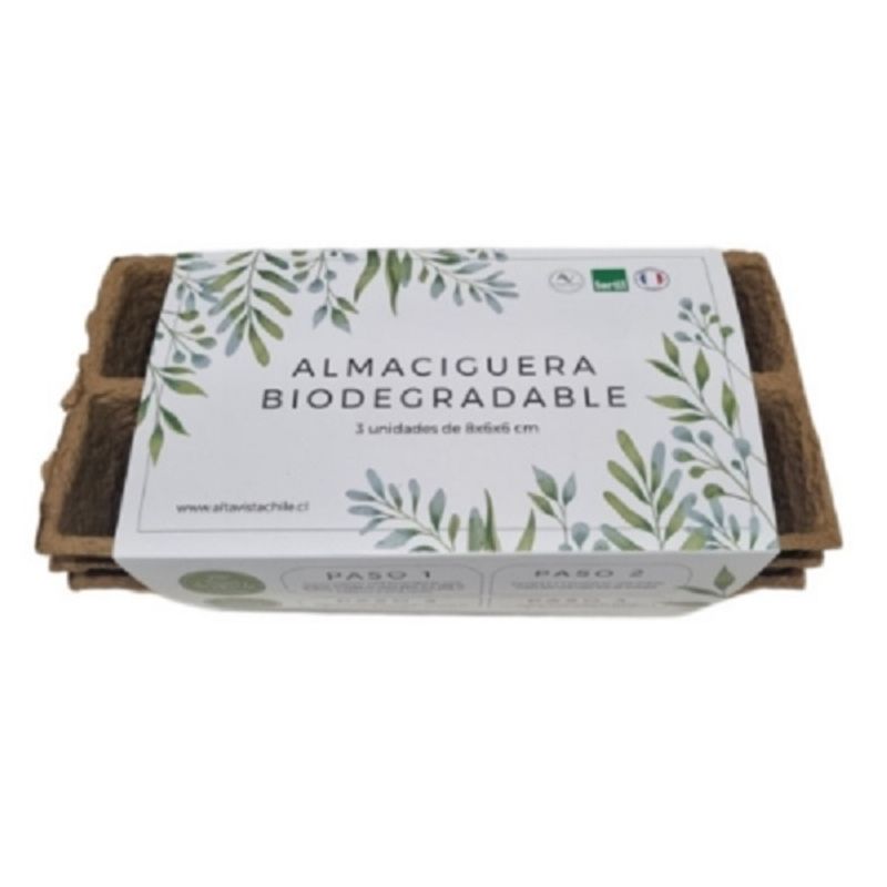 ALTAVISTA - Almacigueras biodegradables 3 uni 6x6x8 cm
