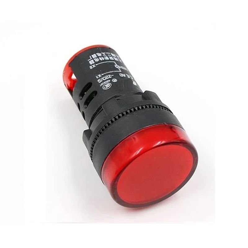 GENERICO - Luz Piloto LED Monoblock 22mm 220V Color Rojo