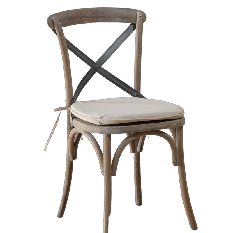AMOBLE - Silla Veracruz Cruceta Negra Con Cojin Amoblé