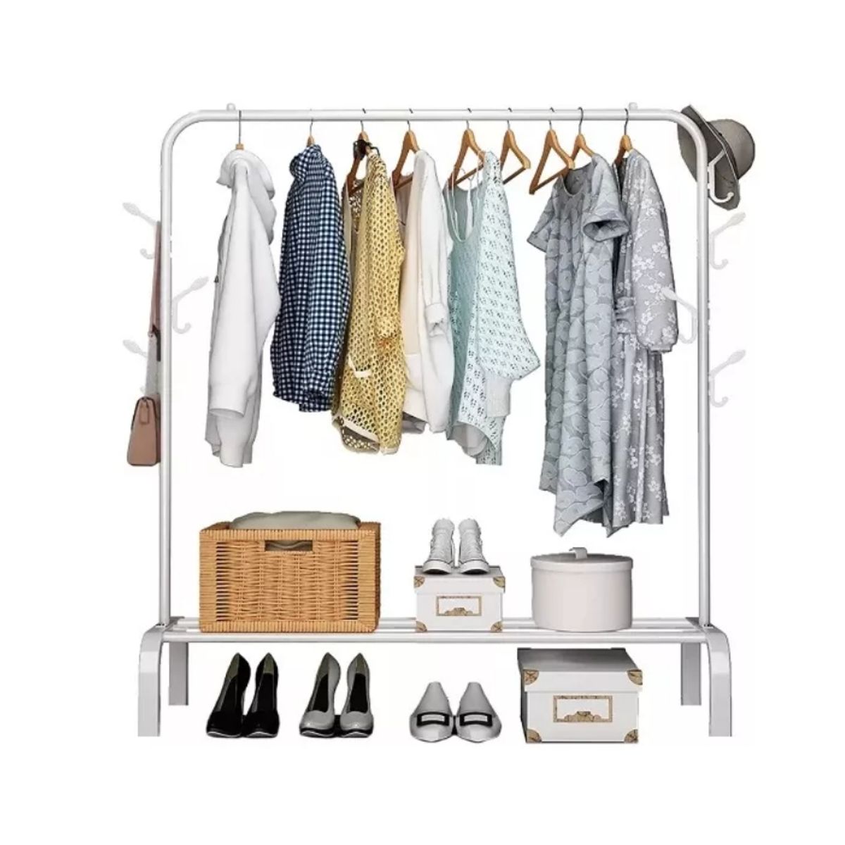 GENERICO - Perchero Exhibidor De Ropa Metálico Resistente